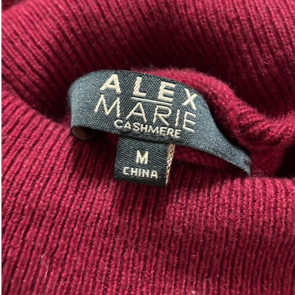Alex Marie Womens Cashmere‎ Turtleneck Sweater M Luxury Old Money Minimalist